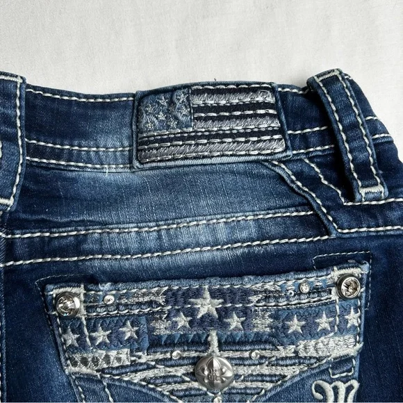 Miss Me Women’s Dark Blue Bootcut Jeans - Classic Denim - Picture 9 of 10